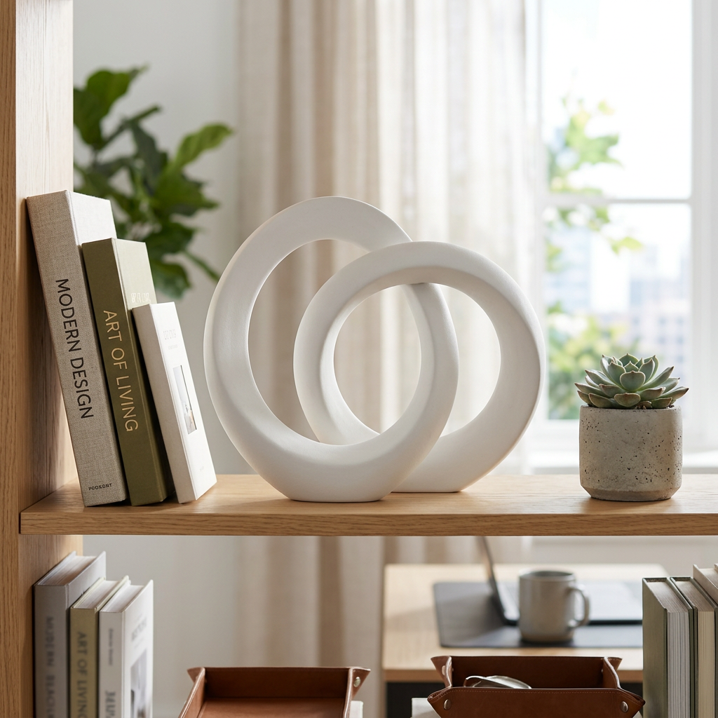 Open Loop Table Sculpture - 书房书架场景