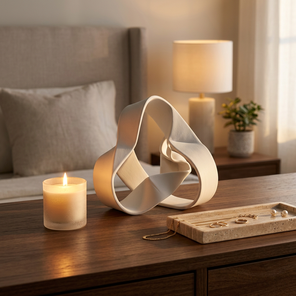 Folded Ribbon Display Object - 卧室梳妆台场景