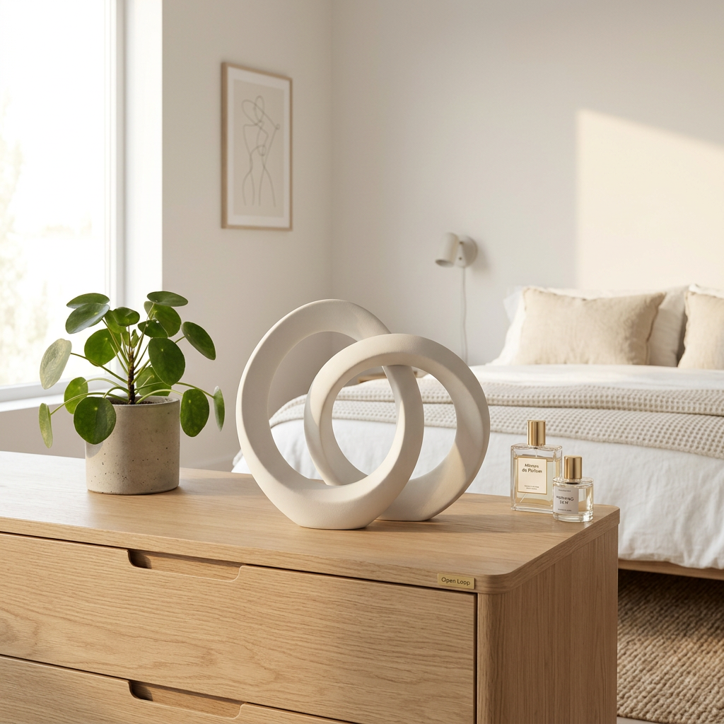 Open Loop Table Sculpture - 卧室梳妆台场景
