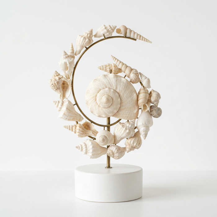 Spiral Shell Display Sculpture